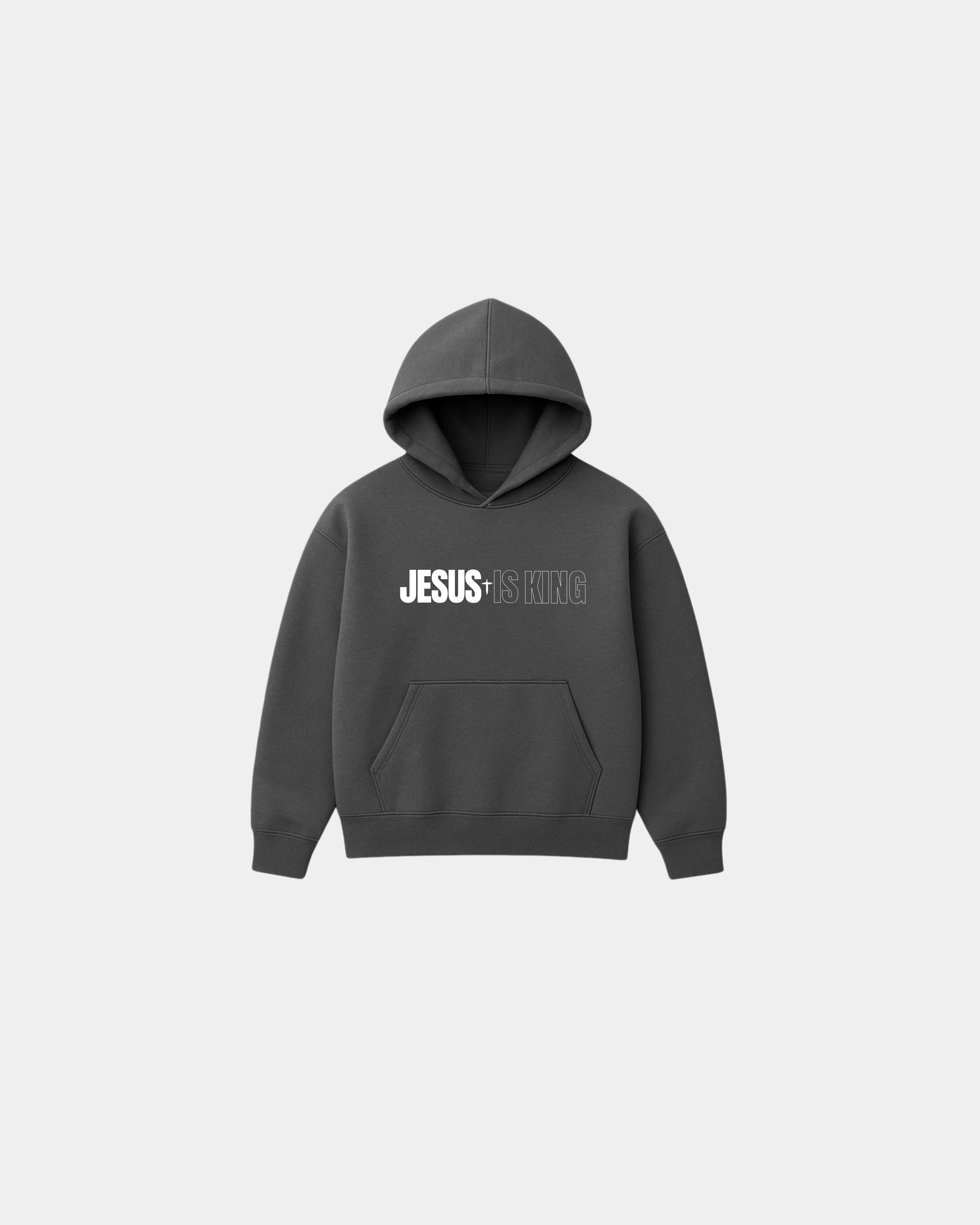 JESUS IS KING HOODIE - CHARCOAL (PRE-ORDER)