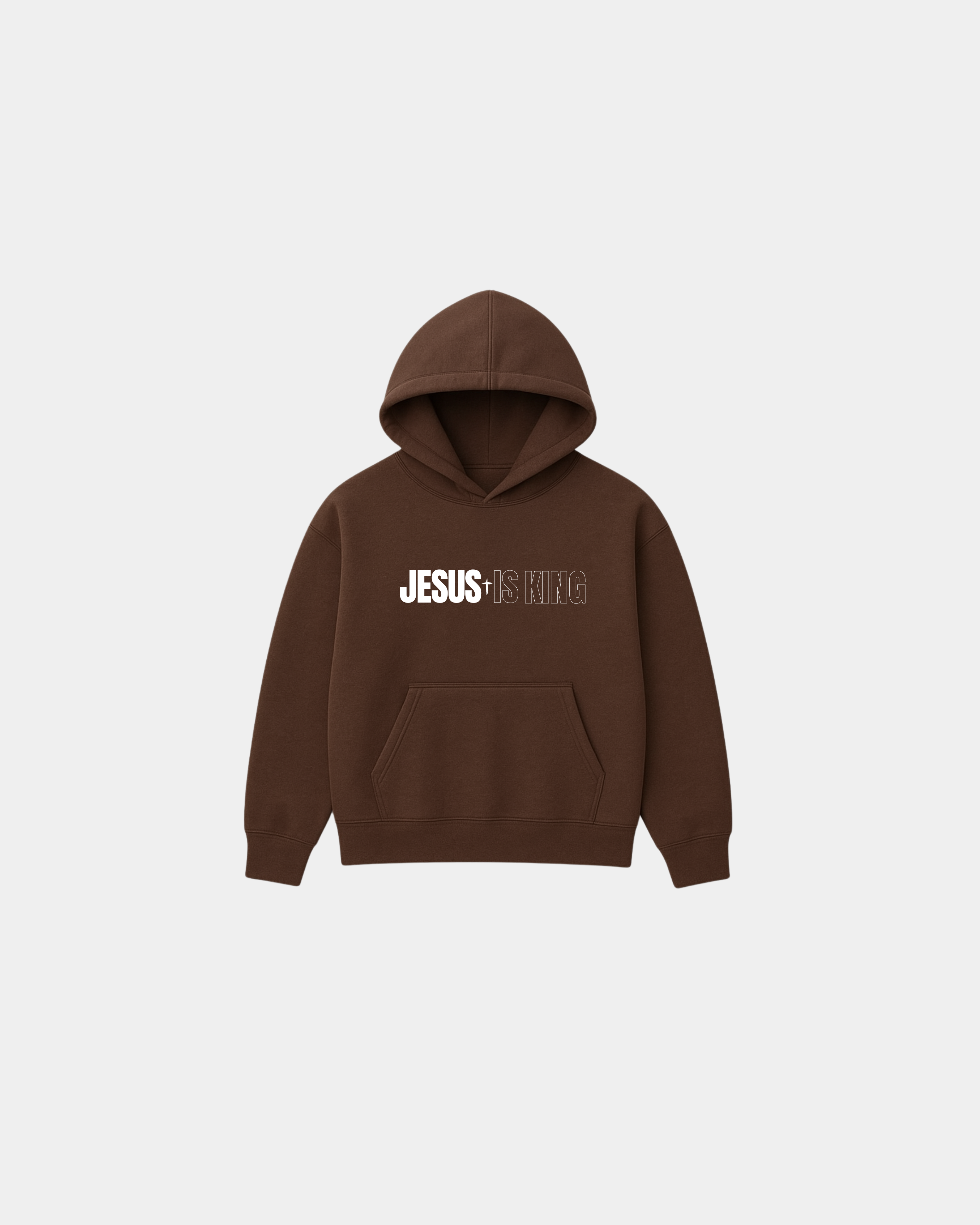 JESUS IS KING HOODIE - BROWN (PRE-ORDER)
