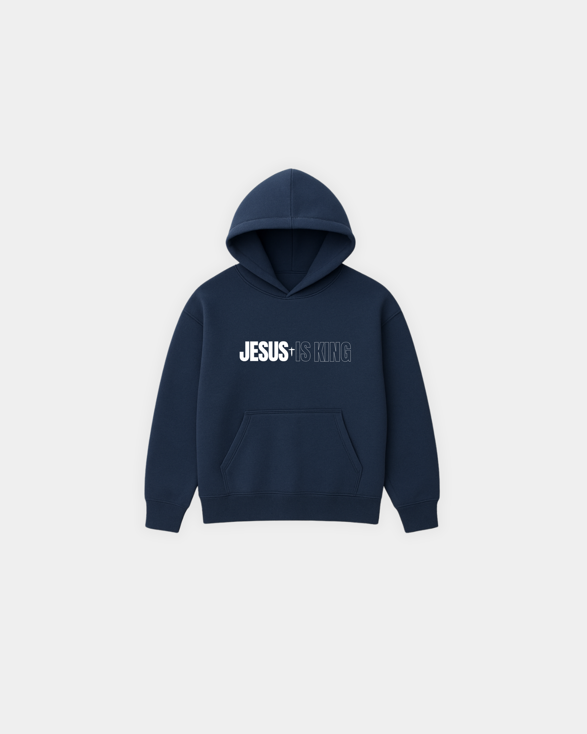 JESUS IS KING HOODIE - NAVY